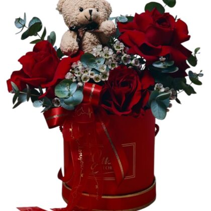 Cutie cu Tranafiri si Ursulet