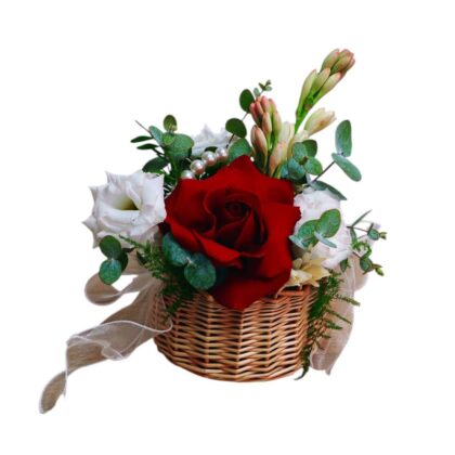 Coș Floristic cu Design Elegant