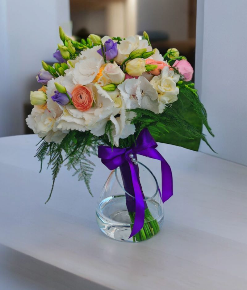 Buchet Mireasă cu Hortensia