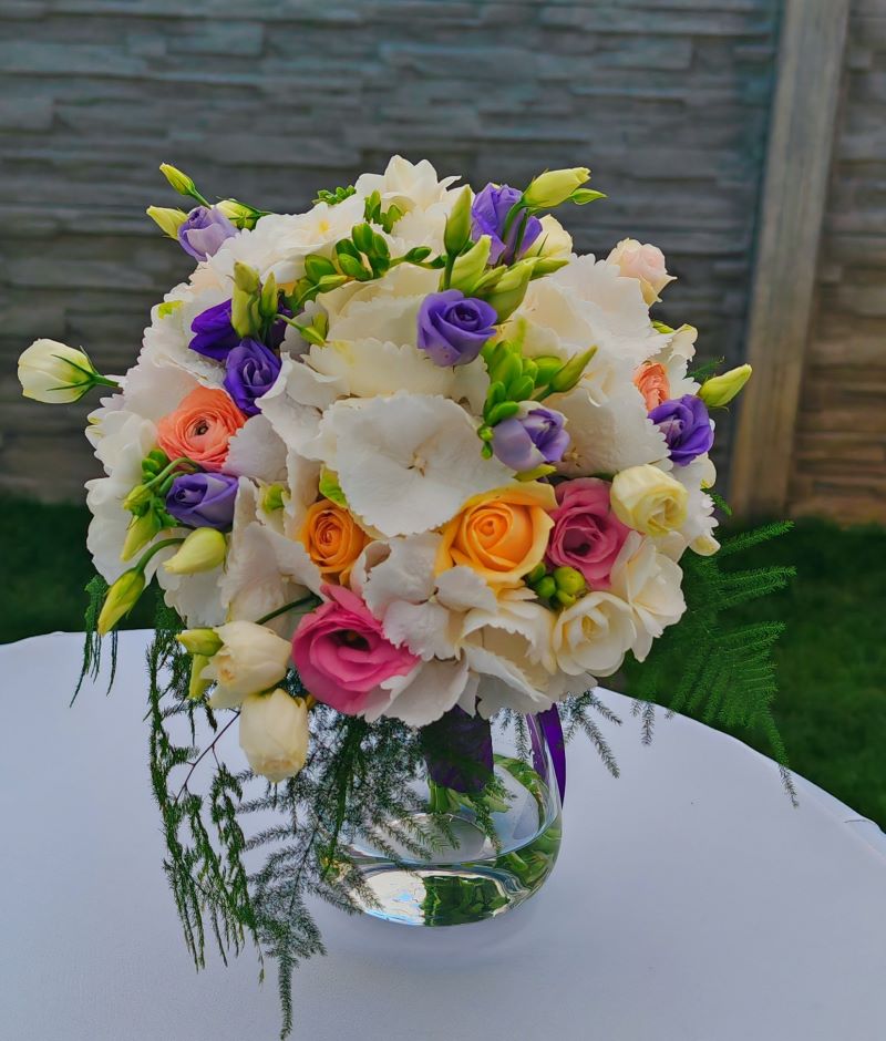 Buchet Mireasă cu Hortensia - imagine 2