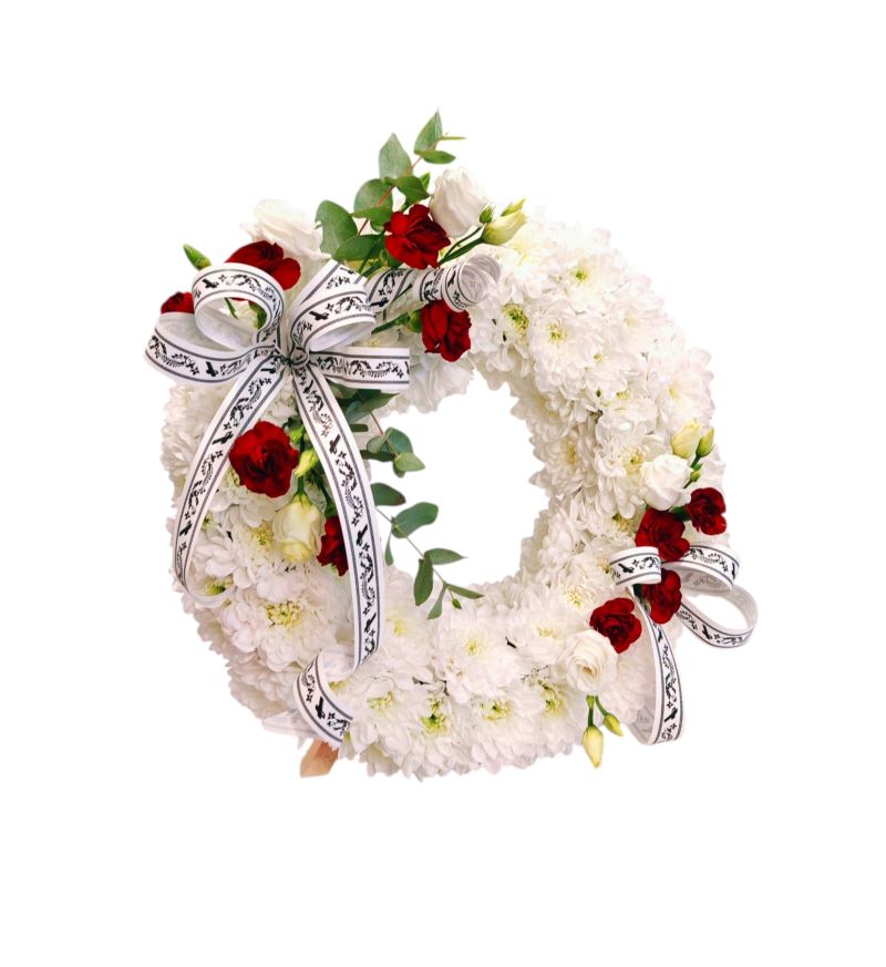 Aranjament funerar elegant pe suport