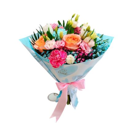 Buchet pastel multicolor