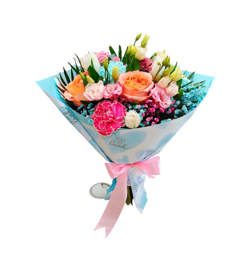 Buchet pastel multicolor