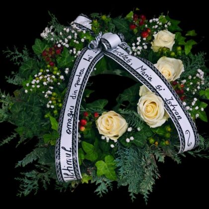 Coroană Funerară Rotundă "Liniște Eternă"