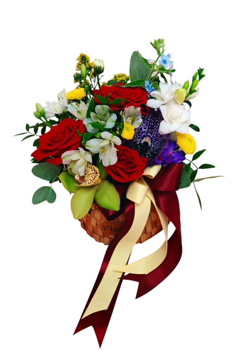 Aranjament floral cu accente exotice