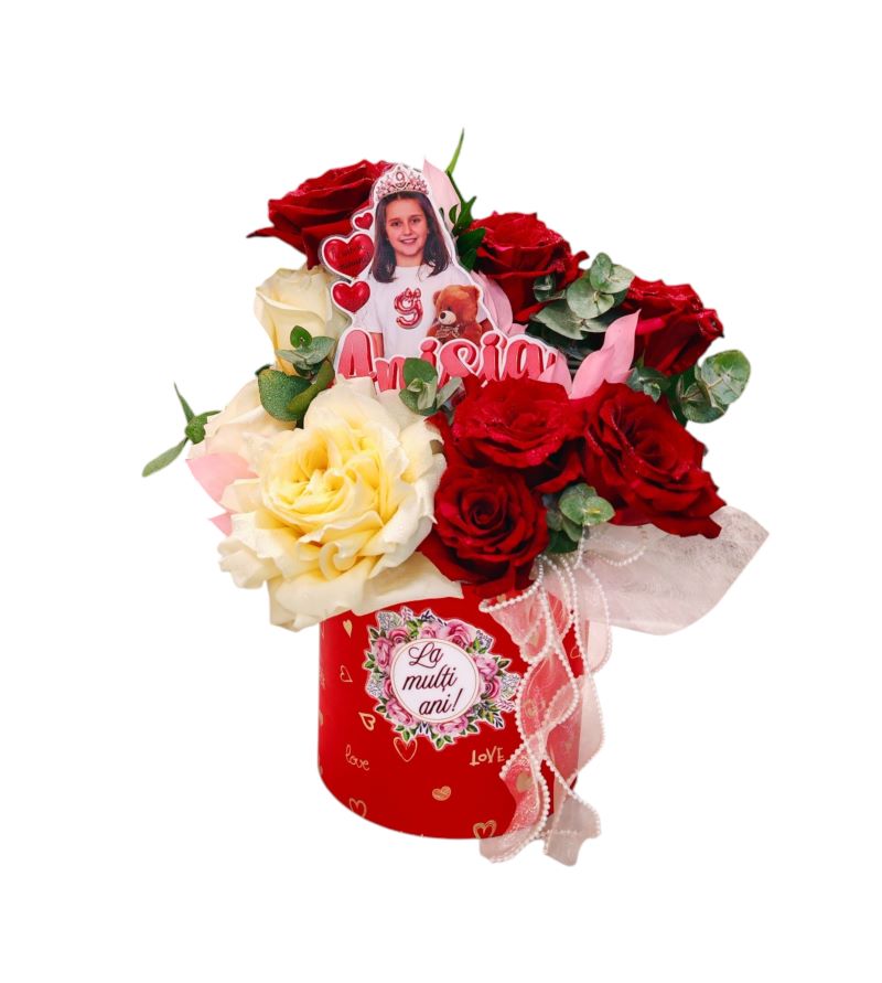 Cadou floral unic – cu poză și mesaj