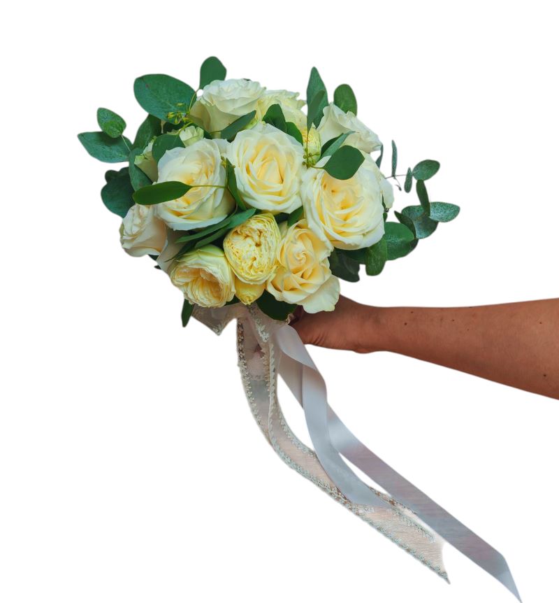 Buchet de mireasă alb-ivory