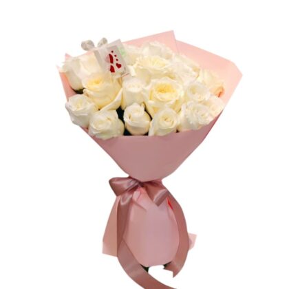 Buchet de trandafiri albi